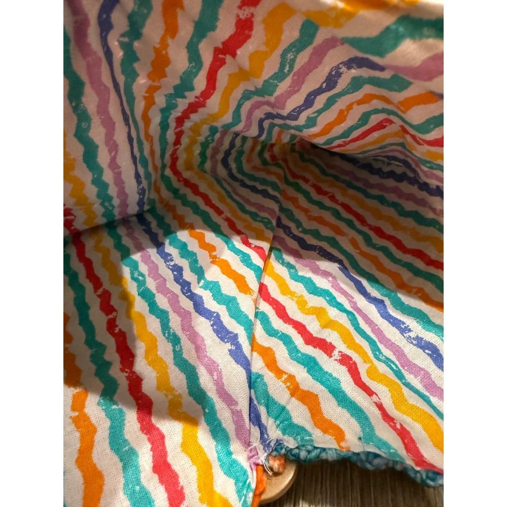 Crochet Striped Shoulder Bag Colorful Handmade Hippie Boho Beach‎ Purse